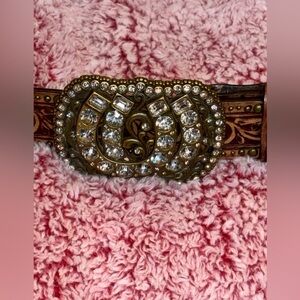 VINTAGE TONY LAMA Belt 38 Brown Cowhide leather Western Cowboy Rodeo​